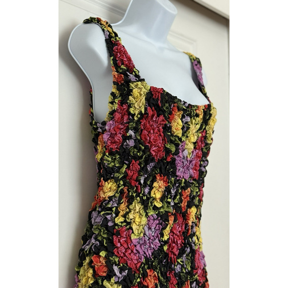By Anthropologie Yukiko Noritake NWT Square-Neck Pebble-Smocked Dress Size S/M - Picture 5 of 16